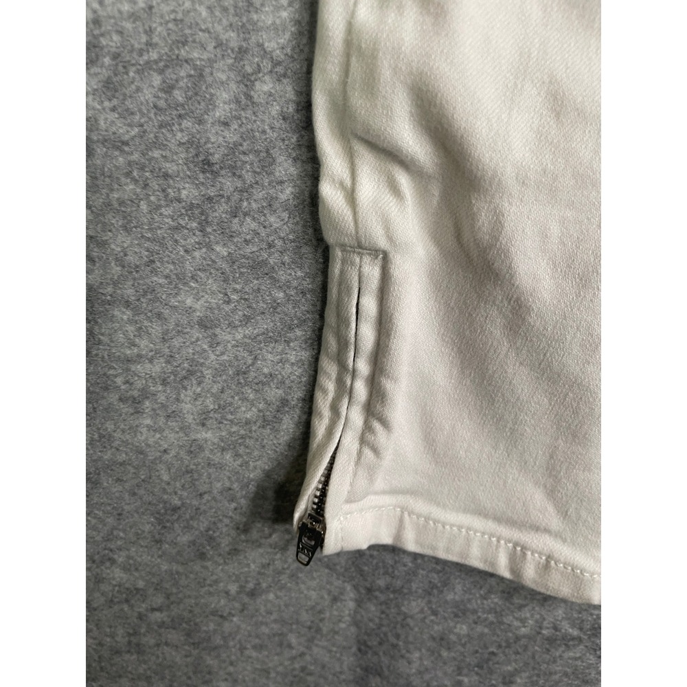 Talbots Signature Crop Pants White Denim Ankle Zip Petite 12P Mid Rise Womens - Picture 7 of 13